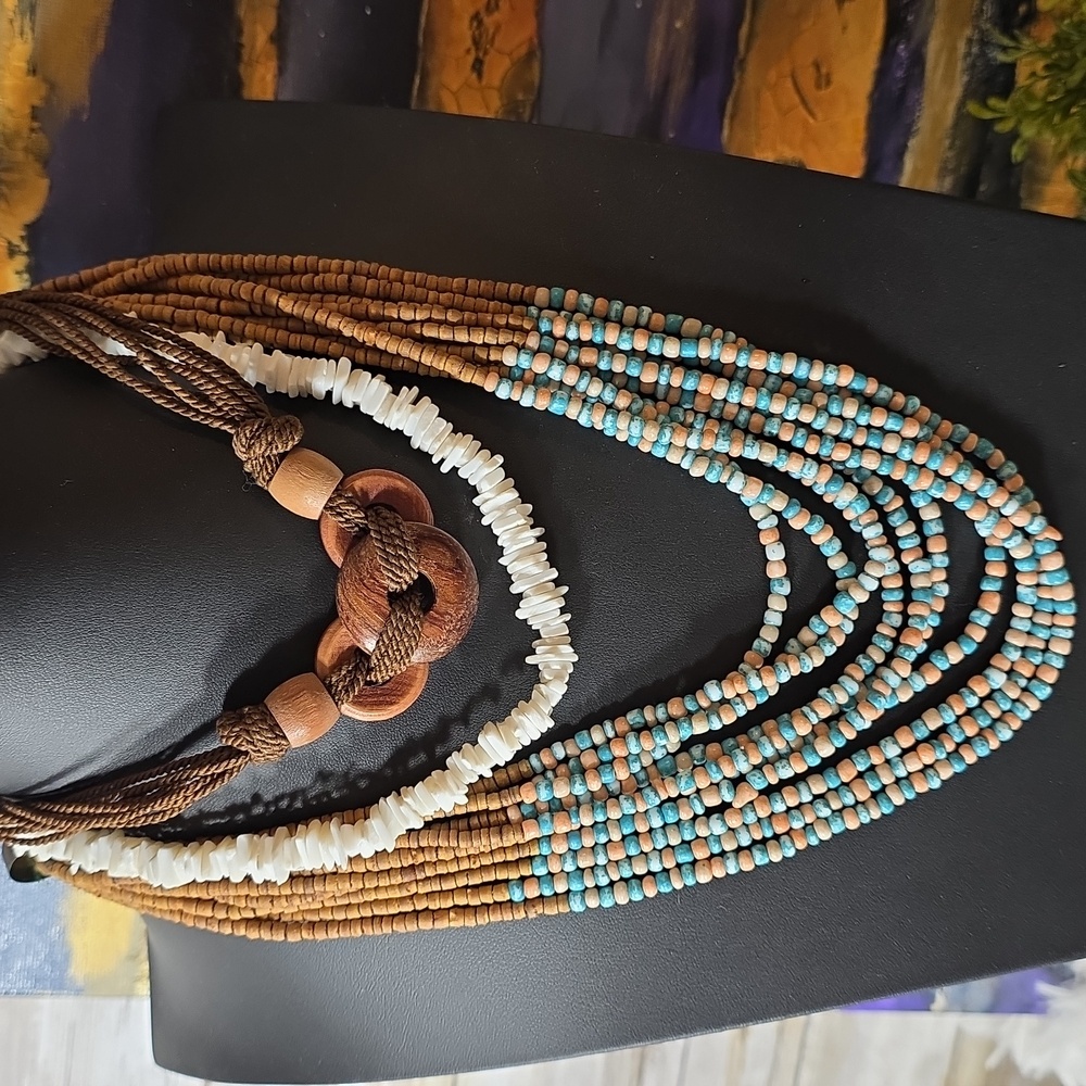 Boho Multi-Layered Beaded Necklaces Super Good Deal!! - Picture 3 of 7